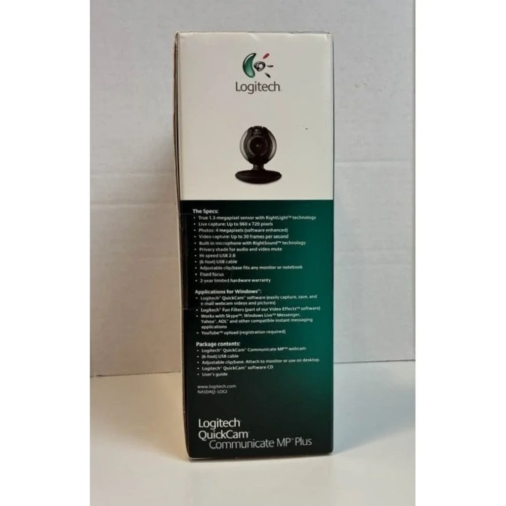 Logitech QuickCam Communicate MP Plus S5500 Webcam 1.3MP USB New Open Box Black